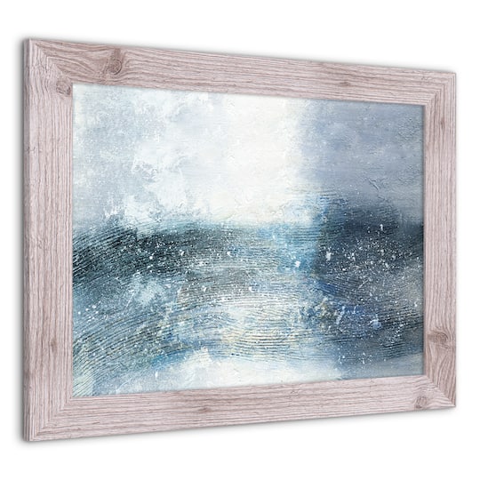 Galaxy Abstract Blues Wall Print in Western Frame